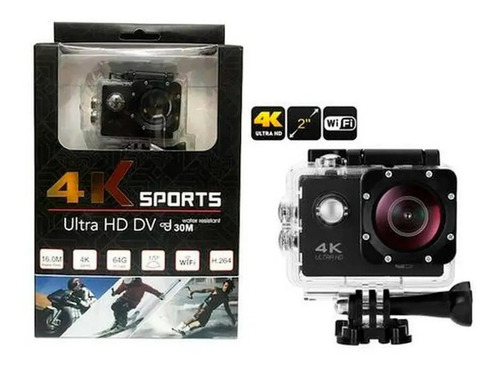Cámara deportiva Ultra HD, 4K, Wifi, 16 MP, casco de buceo para motocicleta, color plateado