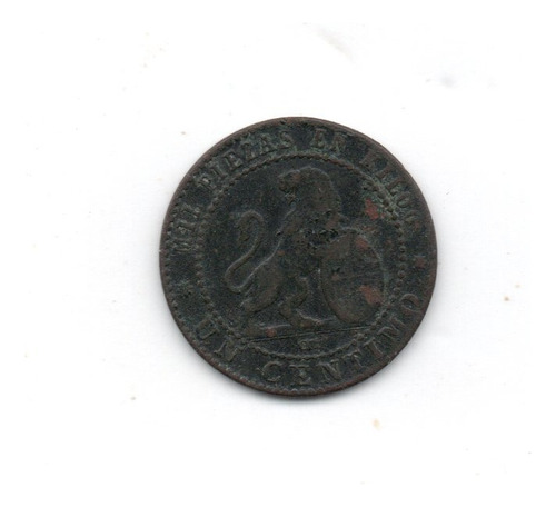 España Moneda 1 Centimo Año 1870 Km#660