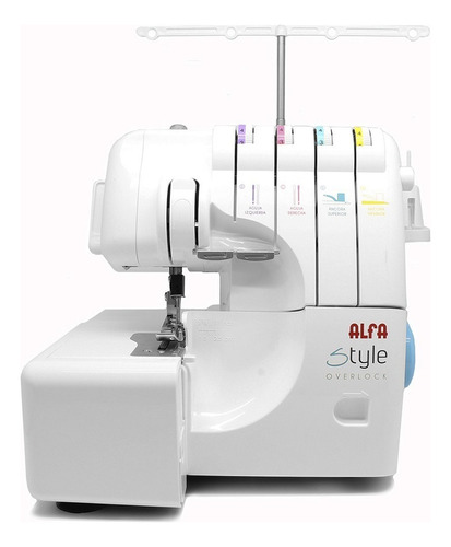 Máquina Overlock Familiar De 4 Hilos - Style Overlock Alfa Color Blanco