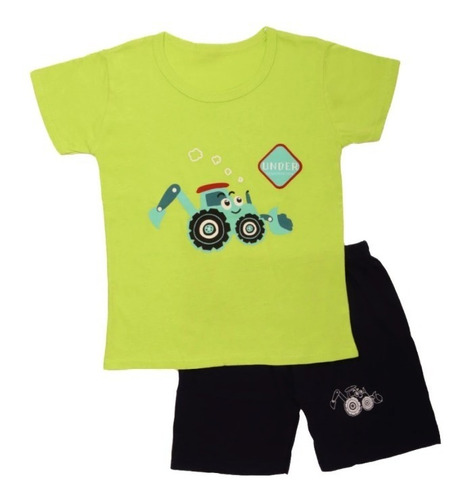 Pijama Infantil Truck Niño Pimenton Corto Verano