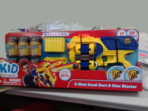 Juguete Lanza Dardos Goma Excel Dart & Disc Blaster