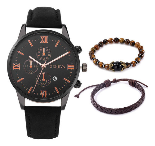 Set De Regalo Moderno De Pulsera De Cuarzo Para Hombre, 2 Un