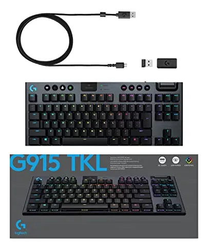 Teclado Mecánico Gaming Logitech G915 Tkl Inalámbrico Rgb