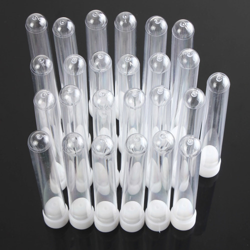 25 Tubos De Ensayo Transparentes De Plástico De 12 Ml, 15 Mm