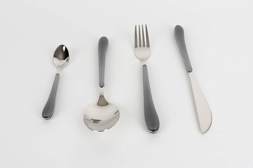 Juego De Cubiertos Decora Inoxidable Ss-410 Gris 16 Piezas