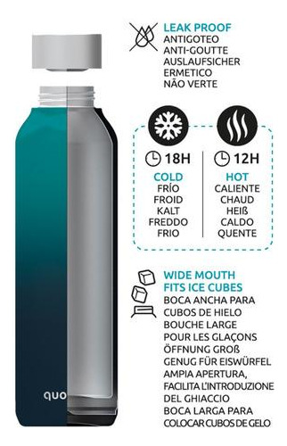 Imagen 4 de 6 de Botella Térmica En Acero Inoxidable Quokka Solid 510ml