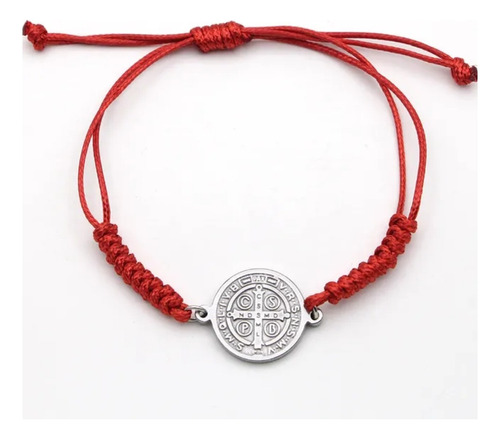 Pulsera Hilo Rojo Trenzado San Benito Acero / Todojoyas