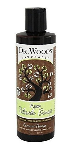 Dr. Woods Jabón De Papaya De Coco Negro Hidratante Crudo C