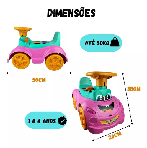 Totoka Andador Infantil Motoca Bebê Totokinha Triciclo - Azul ou