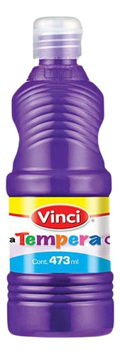 Pintura Tempera Lavable Cartel Vinci Colores Surtidos 473ml Color Violeta