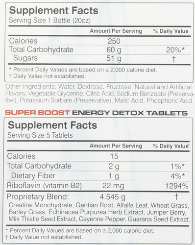 Detox Limpiador Herbal Qcarbo 20oz Clear Maximum Cleanse