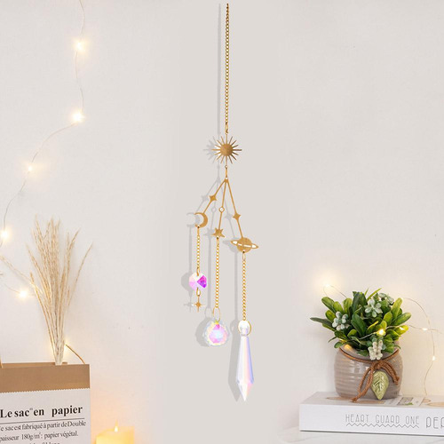 Colgante De Cristal Con Forma De Arcoíris, Campanilla De Vie