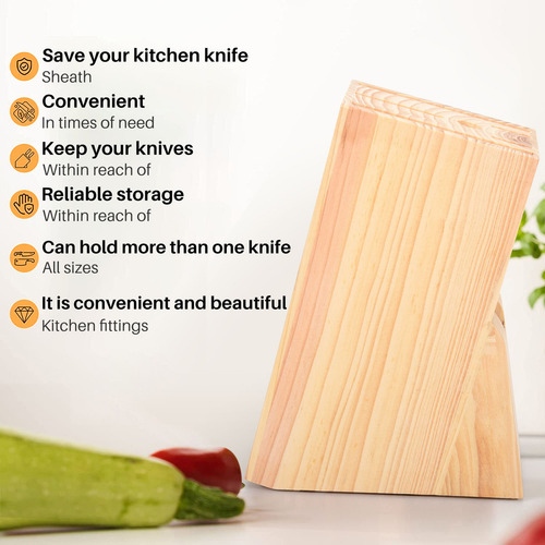 Soporte De Madera Para Cuchillos De Cocina, De Bambú, Soport
