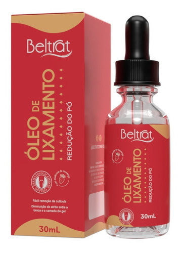 Óleo De Lixamento De Unhas 30ml Beltrat Cor Morango