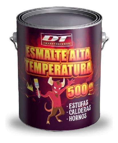 Esmalte Alta Temperatura 500º Calefactor Estufa - 250ml Color Gris/grafito