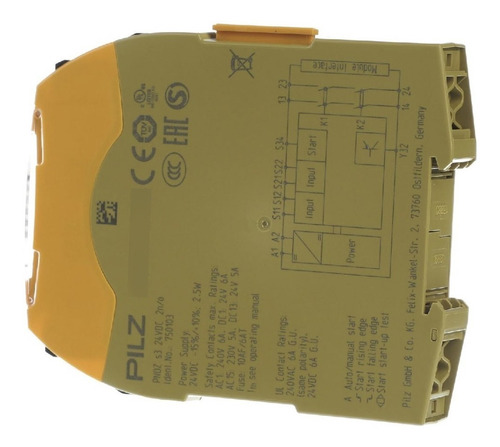 Imagen 3 de 5 de 750103 Pilz Pnoz S3 24vdc 2 N/o Borne De Tornillo Relevador