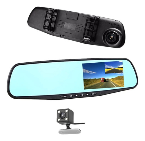 Camara Grabacion Espejo Retrovisor Para Auto Trasera Y Delantera Monitor Pantalla Lcd Alta Calidad Everest