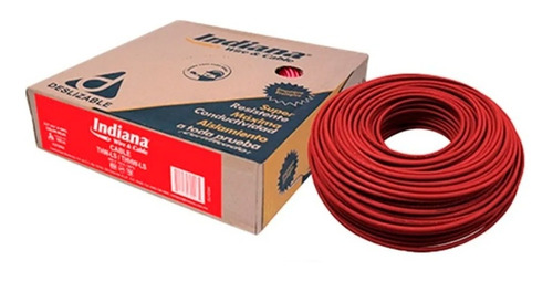 Cable Thw 90 Cal. 10 Indiana Rojo Slmc79/sly306