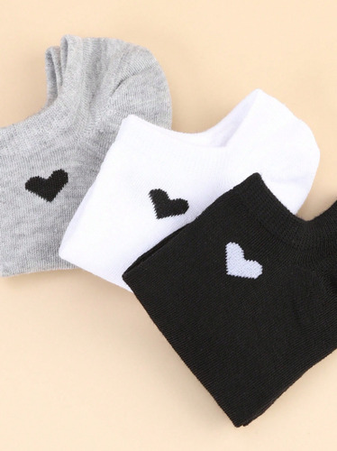 Calcetines Paquete Mujer Calceta Invisibles 6 Pares Multicolor Corazón Unitalla