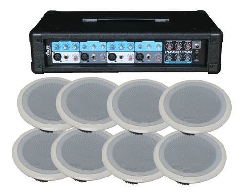 Combo Musica Funcional Consola Potencia+ 8 Parlantes Embutir