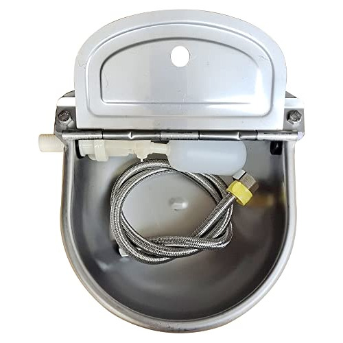 Bebedero Automatico Para Animales 25x25x11cm 2.5l Acero Inox