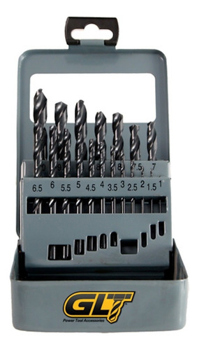 Imagen 2 de 8 de Brocas Para Metal Milimétrica Juego 19 Piezas Uso Industrial