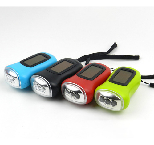 Mini Linterna Portátil Con Manivela Led Con Energía Solar