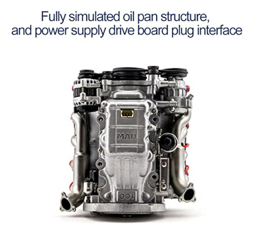 Kit De Funcionamiento Del Motor V8, Ax90104 Scx10 De Segund