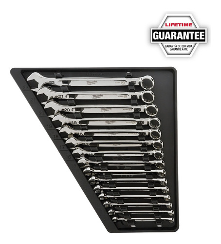 Kit De 15 Llaves Combinadas Metricas Milwaukee 48229515