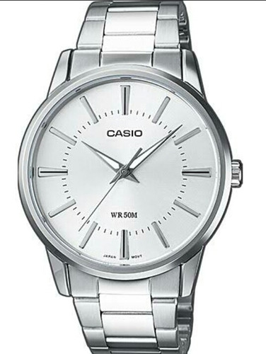 Reloj Casio Modelo Mtp-1303 Metal Carátula Plateada