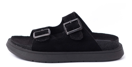 Sandalias Ojotas Mujer Dama Birk Negro Bragué