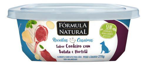 Formula Natural Receitas Caseiras Cães Cordeiro Batata 270g