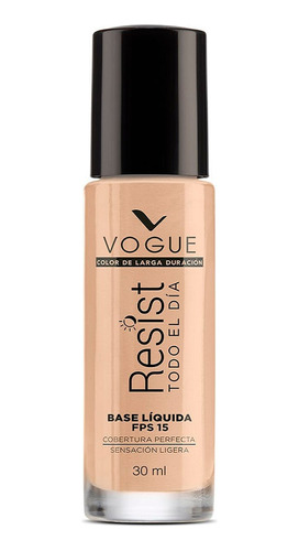 Base Líquida Vogue Resist Fps 15 Glamour X 30 Ml