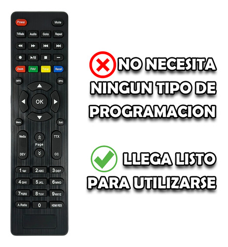 Control Para Fol Techome Decodificador Dvb-1416 + Funda Pila
