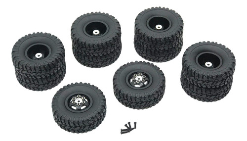 4 Piezas Rc Coche Escala 1:16 Neumáticos De Curso Negro