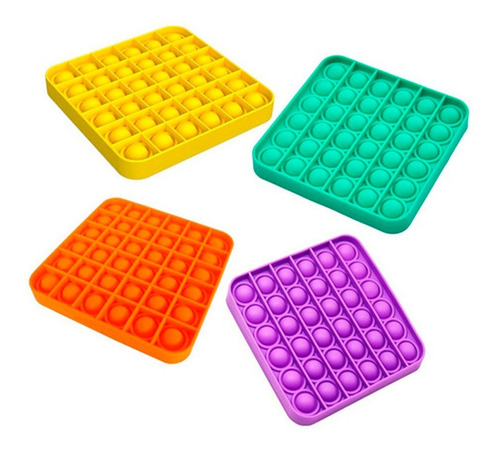 Imagen 4 de 8 de Juguete Anti Estres Pop It Silicona Cuadrado Oferta Nuevo