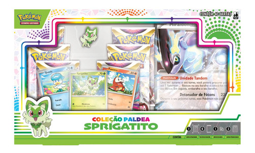 Pokémon Cartas Box Coleção Paldea Sprigatito - Copag