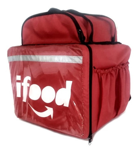 Kit 2mochila Ifood Delivery 45 Lts Vermelha + 1 Caixa Isopor