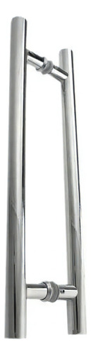 Puxador Tubular Aço Inox Redondo 45 Cm Porta Vidro Temperado