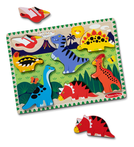 Rompecabezas Grueso De Madera De Dinosaurio Melissa & Doug (