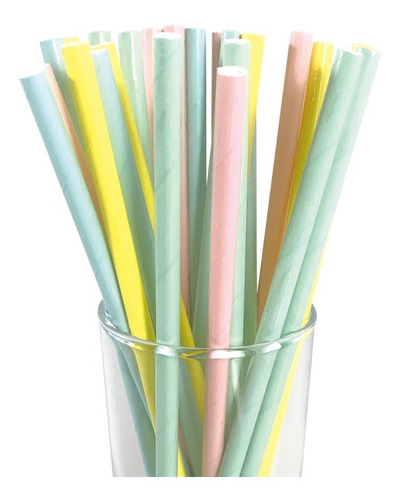 Imagen 1 de 2 de Sorbete Polipapel Colores Pasteles X 24 U - Lollipop