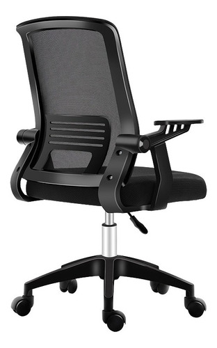 Imagen 1 de 1 de Silla de escritorio Crusec Oficina escritorio ejecutiva ergonómica  negra con tapizado de mesh