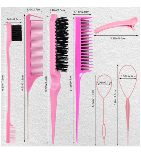 Set Of Combs For Combing And Braiding Hair,ten-piece Suit