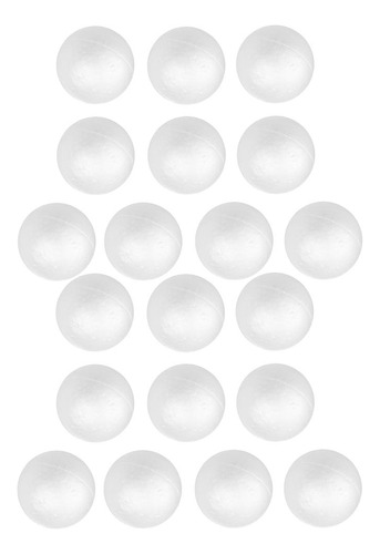 20 Bolas De Espuma De Poliestireno Blancas Para Decoración N