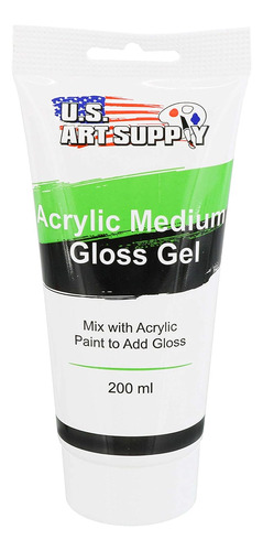 Clear Gel Medium Gloss Acrylic Medium, Tubo De 200 Ml -...