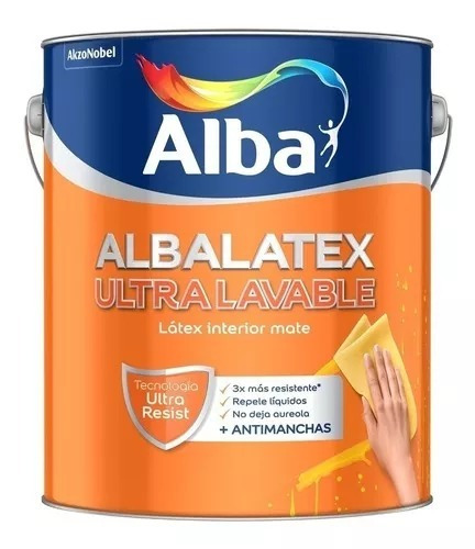 Albalatex  Latex Ultralavable Blanco X20 +pincel 15 Agustina