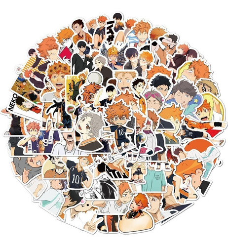 Imagen 2 de 6 de 102pcs Pegatinas De Haikyuu De Anime De Japón Para Computado