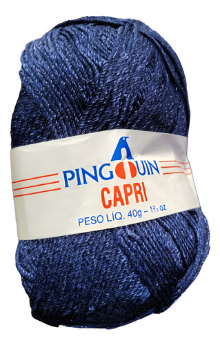 1 Kg Ovillo 40g Poliamida Con Brillo Pingouin Capri Azul