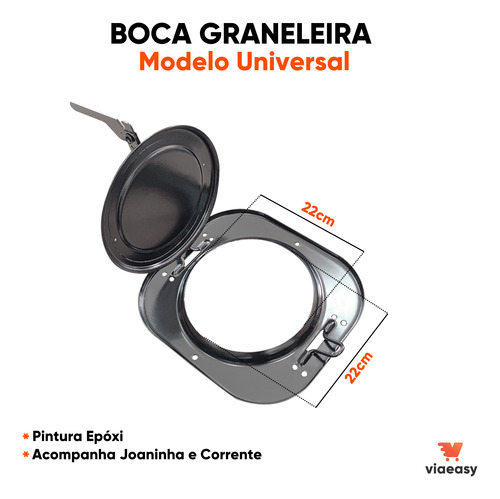 Boca Graneleira Graneleiro Bica Tampa Reforçada Escoamento