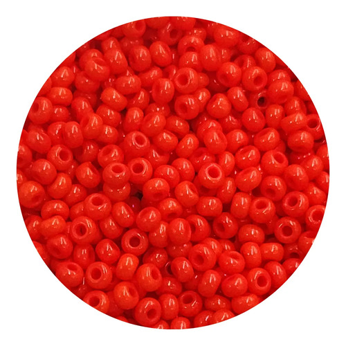 Chaquiron Calibrado Checo 5/0 Y 6/0 Colores Varios 100 G 5/0 93170 Rojo Claro 2.5 Mm 4.3 Mm